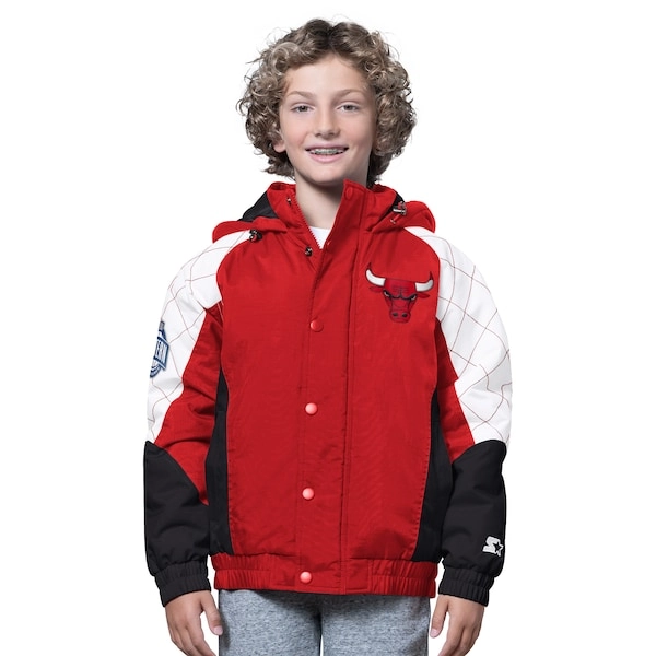 Youth Chicago Bulls  Starter Red/Black All Time Pro Jr. Full-Zip Hoodie Jacket