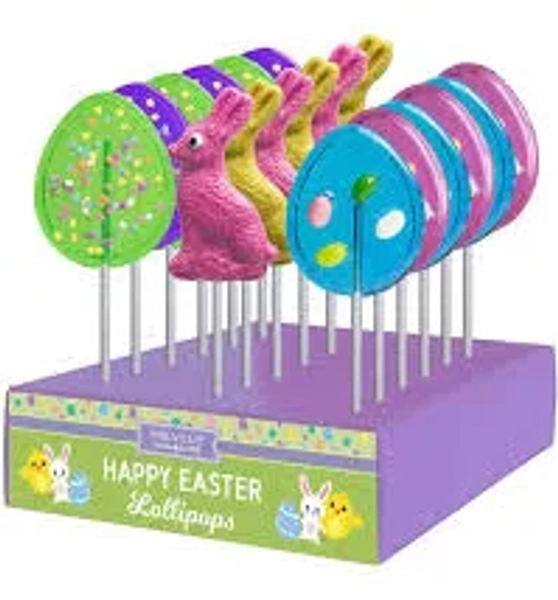 Easter Fun Lollipops - Assorted - 24 pack with display