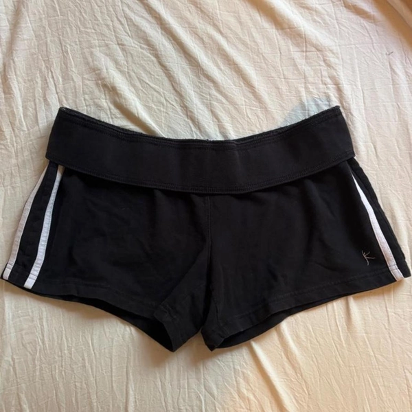 Black with white side stripes shorts #activewear...