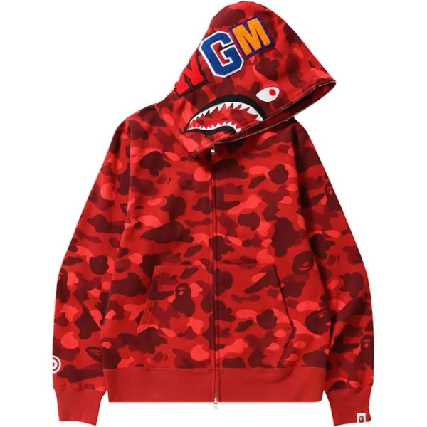 Bape A Bathing Ape Color Camo Shark Hoodie