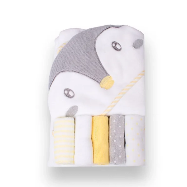Salida de Baño con 5 toallitas  Blanco Pillin PRB338BCO
