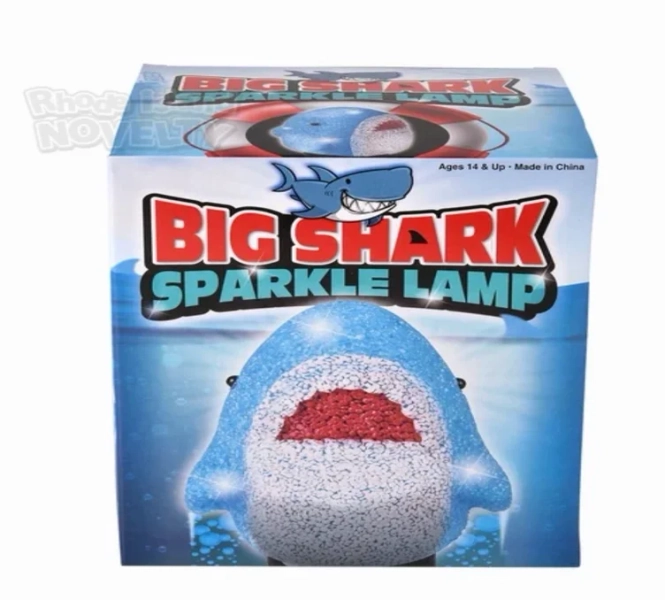 (T) 8" Sparkle Shark Lamp
