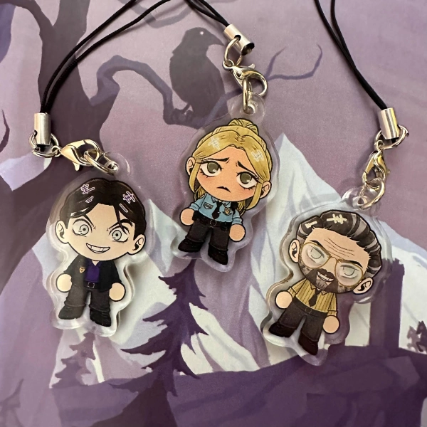 Five Nights at Freddy's Movie Phone Charms Vanessa Michael William Afton