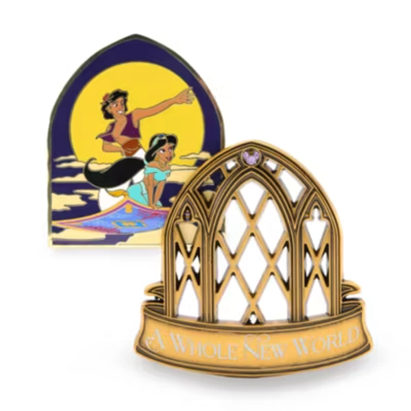 Aladdin and Princess Jasmine Disney Artist Collection Limited Edition Pin by Jes Willis | Disney Store