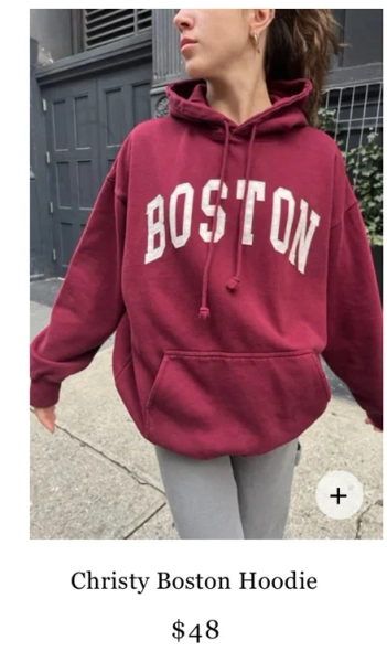 Brandy Melville - Christy Boston Hoodie