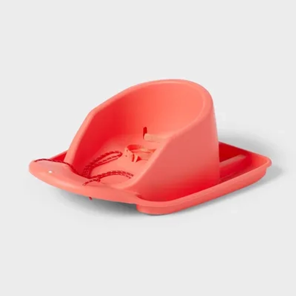 Toddler Sled with Rope and Pad Coral - Sun Squad™: Polyethylene, 50lb Capacity