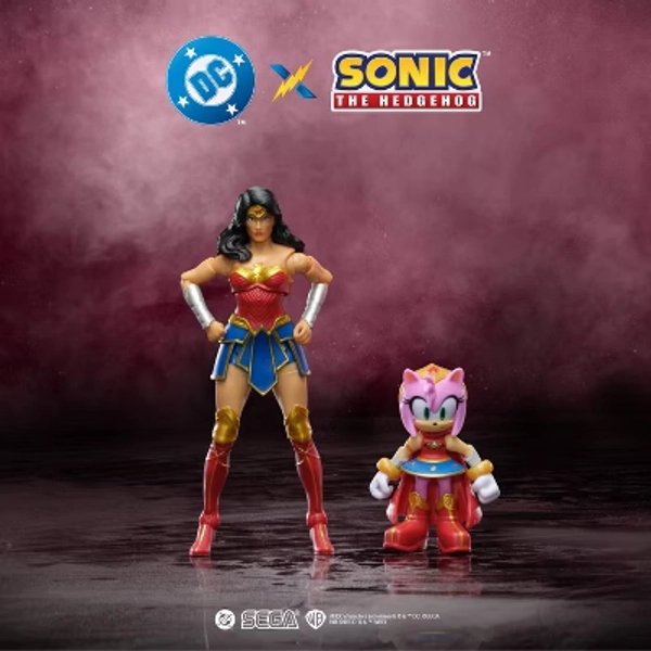 DC X Sonic the Hedgehog Amy and Wonder Woman Action Figure