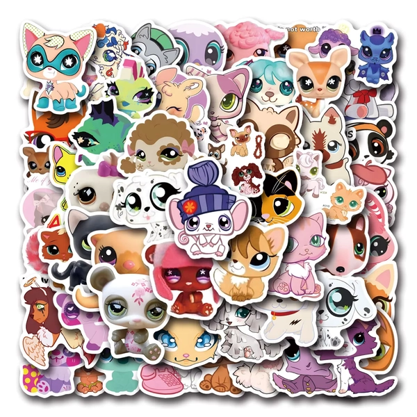 55/110PCS Littlest Pet Shop Stickers Game Stciekr For Luggage Laptop Phone Guitar Wardrobe  Water Bottle Skateboard Kids Toys - AliExpress 