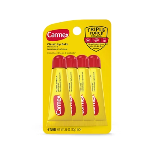 Carmex Classic Lip Balm Medicated Tube - 4pk/1.4oz