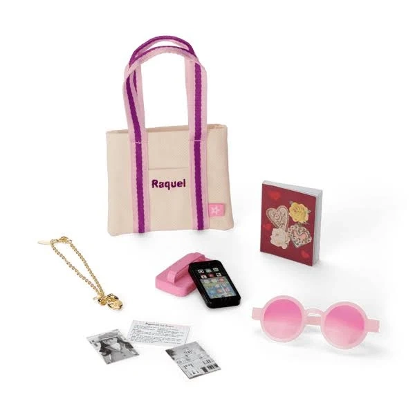 American Girl Pink And White Cell Phone Accessories Set