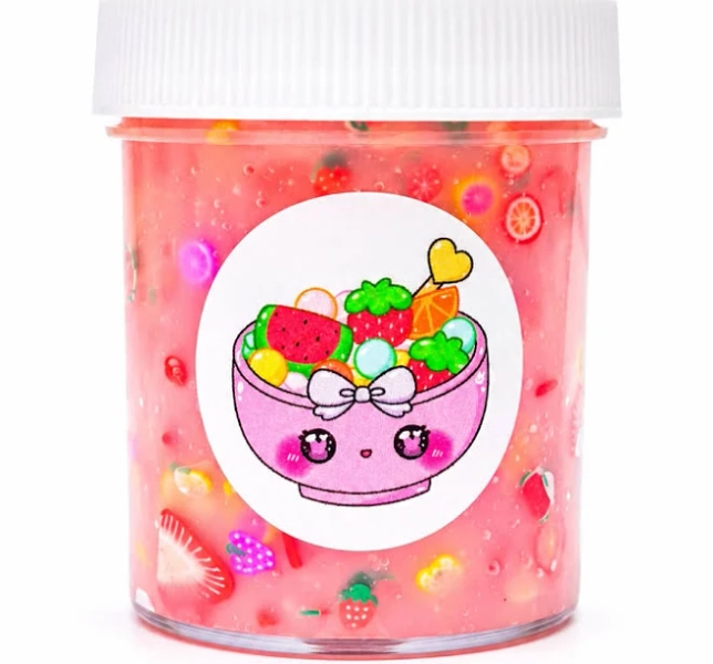 Hwachae Fruit Bowl Slime – Clear Glossy Slime