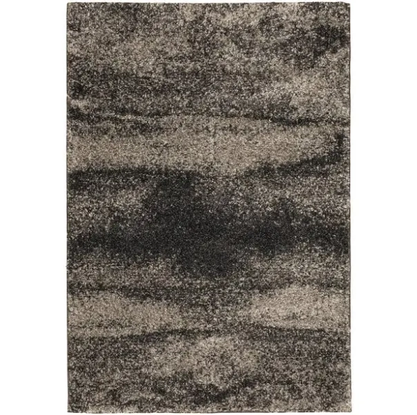 Stormy Gray Abstract Area Rug