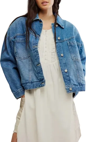 We The Free Opal Swing Denim Trucker Jacket