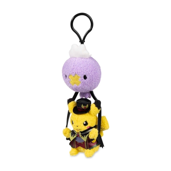 Pikachu & Drifloon Halloween Ghost Chateau Poké Plush Key Chain