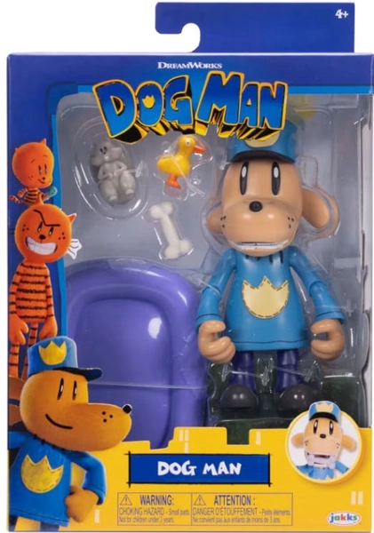 Dog Man Action Figure (with Bone & Rubber Ducky) - Walmart.com
