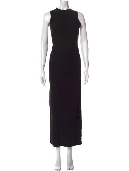Mock Neck Long Dress