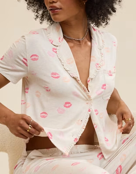 Aerie Real Soft® Ruffle Pajama Shirt