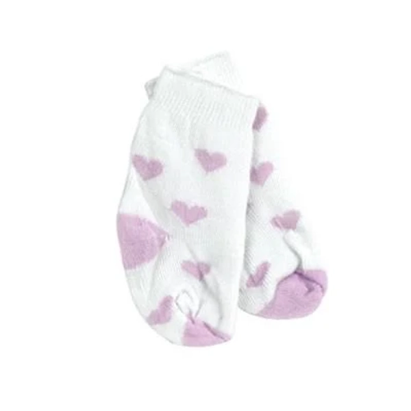 Sophia's Heart-Print Crew Socks
