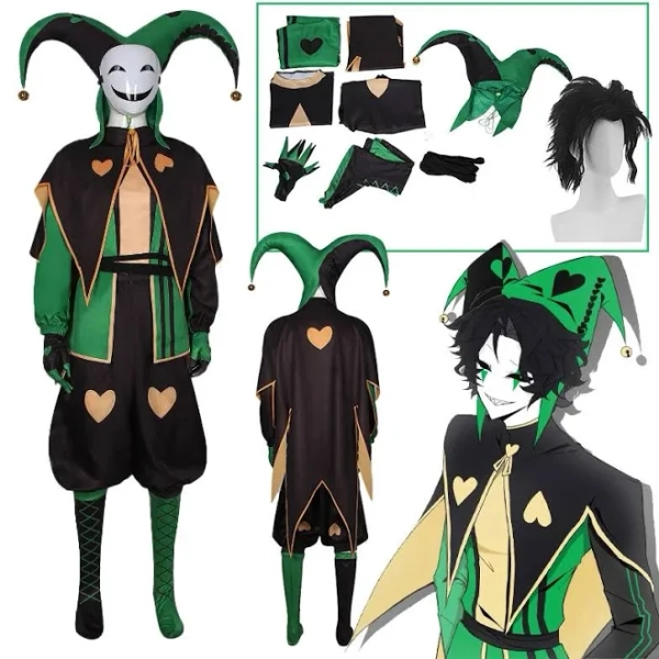 The Freak Game Pierrot Circus Harlequinnn Cosplay Wig