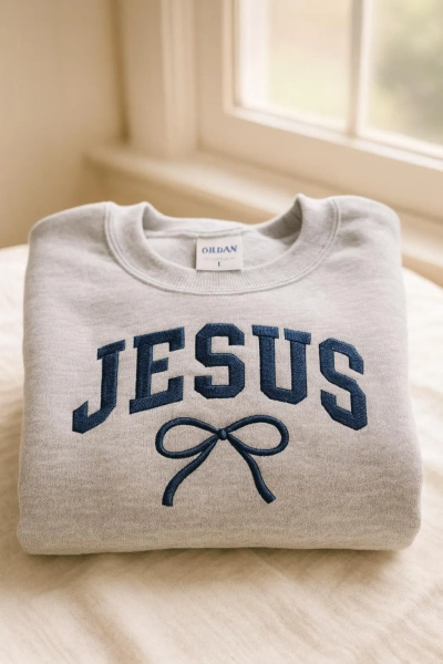 Jesus Embroidered Sweatshirt, Christian Sweatshirt, Jesus Sweater, Jesus Sweatshirt, Christian Gift, Funny Christian