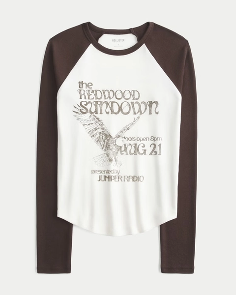 Long-Sleeve Raglan Graphic Tee