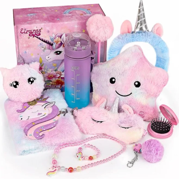 Kids Unicorn Toy Set with Light Up Star