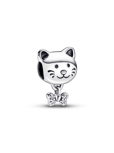 Pet Cat & Bow Charm