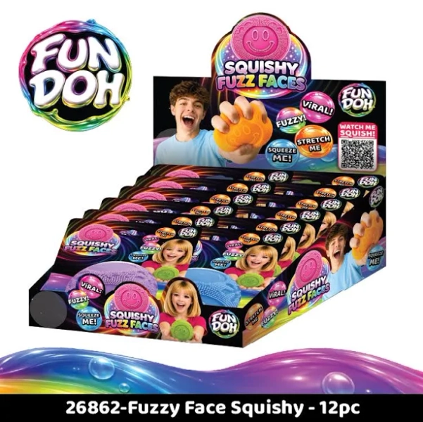 Fun Doh Fuzz Face Squishy Slow-Release Toy