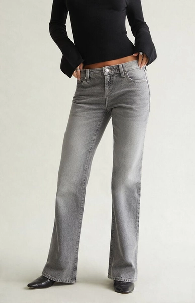 Jade Low Rise Bootcut Jeans Light Gray