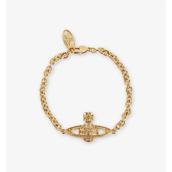 Vivienne Westwood Men's Mini Bas Relief Chain Bracelet with Colorado Topaz