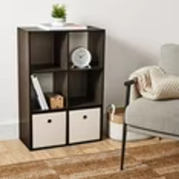 Mainstays 6 Cube Storage Organizer, Espresso