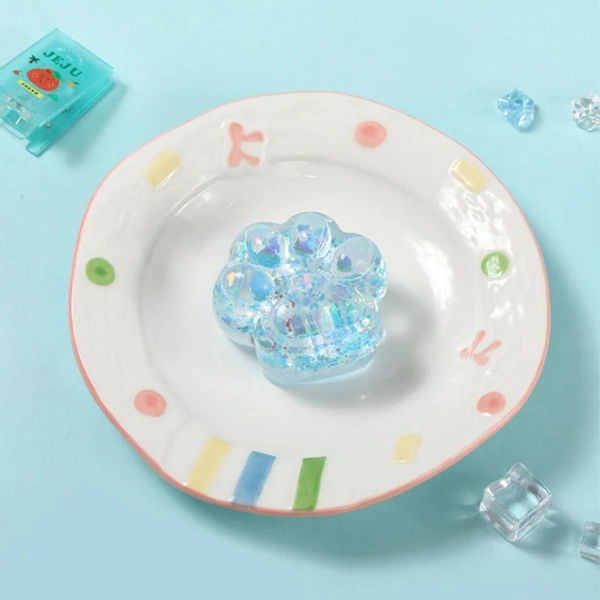Blue Sparkling Paw Taba Squishy
