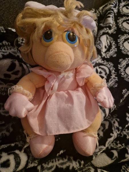 VINTAGE 1986 RARE MISS PIGGY 80S SOFT TOY PLUSH FROM THE MUPPET BABIES (U3)