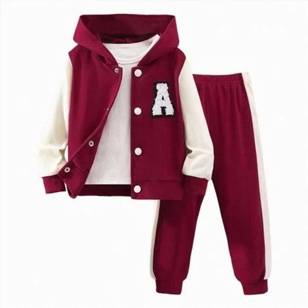 Kids Girls Baseball Jacket and Pants Set