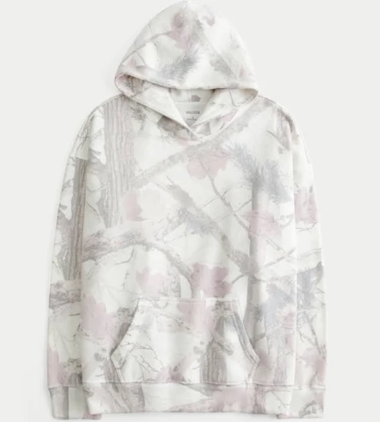 Hollister Women's Oversized Camo Hoodie