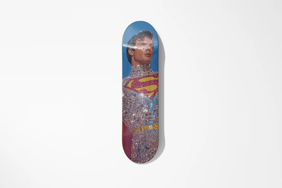 Skateboard Wall Art – Crystal Superhero Inspired Skateboard Deck