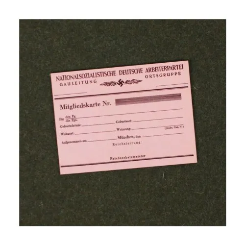 NSDAP Party Membership Card