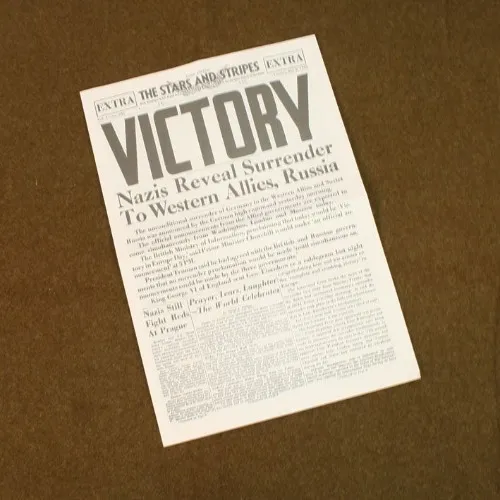 Stars and Stripes Newspaper May 8th 1945 Victory in Europe