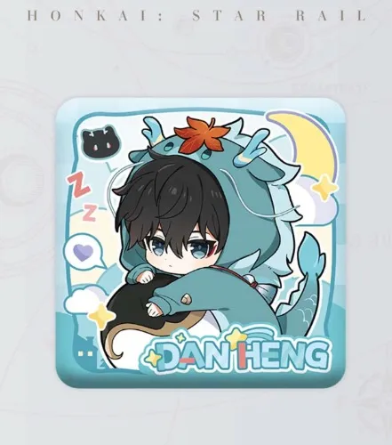Dan Heng Boys Dormitory Series Q Version Square Badge