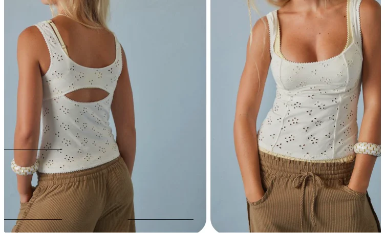 Full Bloom Eyelet Cami