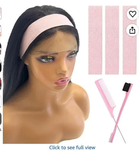 Amazon.com : Iraatraa Wig Band and Lace Melting Band Set - Elastic Edge Wrap Bands to Keep Lace Front Wigs in Place and Lay Edges (5 Piece Set, Silver Pink) : Beauty & Personal Care