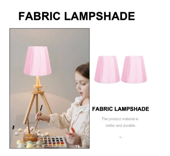 Toyvian 2Pcs Pink Decorative Lamp Cover Table Light Cover Unique and Fresh Style Lamp Accessory