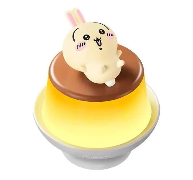 New Chiikawa Pudding Lamp Desktop Ornaments Model Toys Birthday Gifts Kawaii Hachiware Usagi Atmosphere Lamp Valentine'S Day