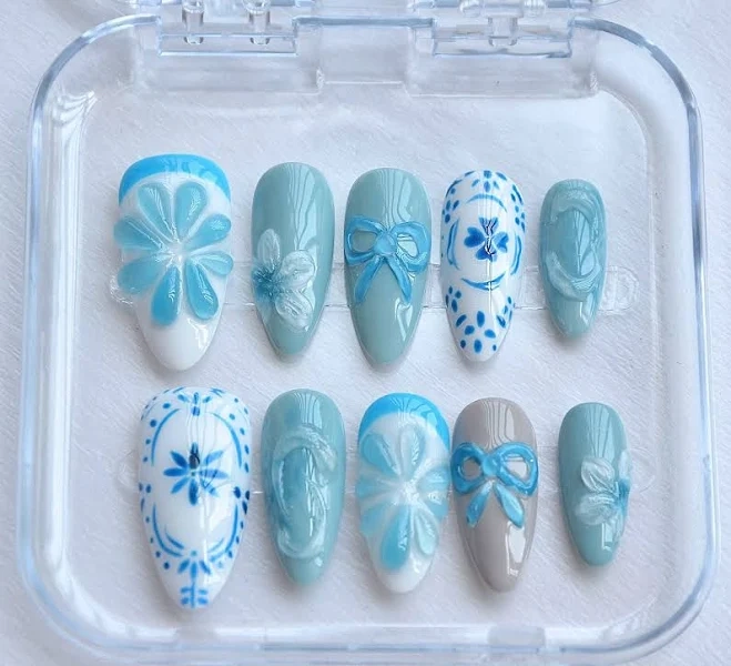 Bow Fruit Lover Simple Summer Press On Nails
