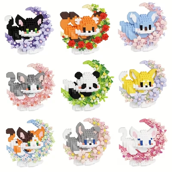 micro particle building blocks cute flower moonlight small - Temu