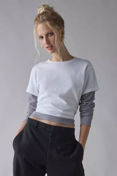 BDG Tye Long Sleeve Layered Twofer Tee