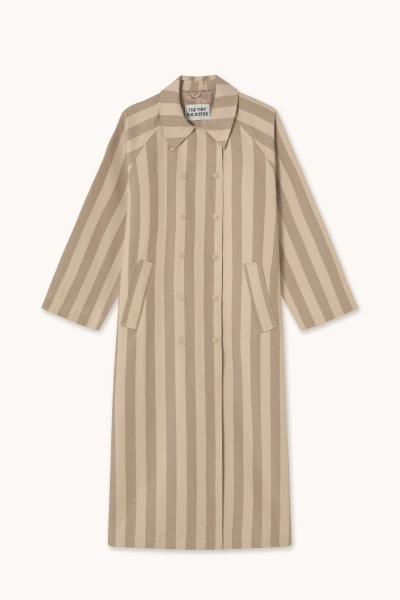 STRIPED TRENCH COAT - S/M
