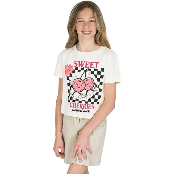 Tween Diva Girls' Pleated Cargo Skort Set
