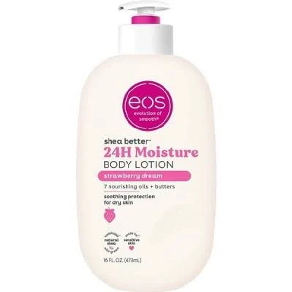 Eos Shea Better Body Lotion for Dry Skin (Strawberry Dream)