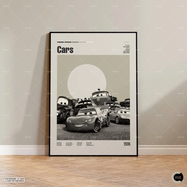 Cars, Retro Movie Poster, Midcentury Modern, Retro Tv Show Poster, Minimal Movie Art, Best Movies of All Time, Custom Movie Poster